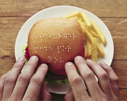 Des hamburgers en braille!